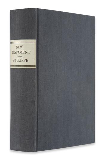BIBLE IN ENGLISH.  The New Testament in English translated by John Wycliffe circa Mccclxxx.  1848